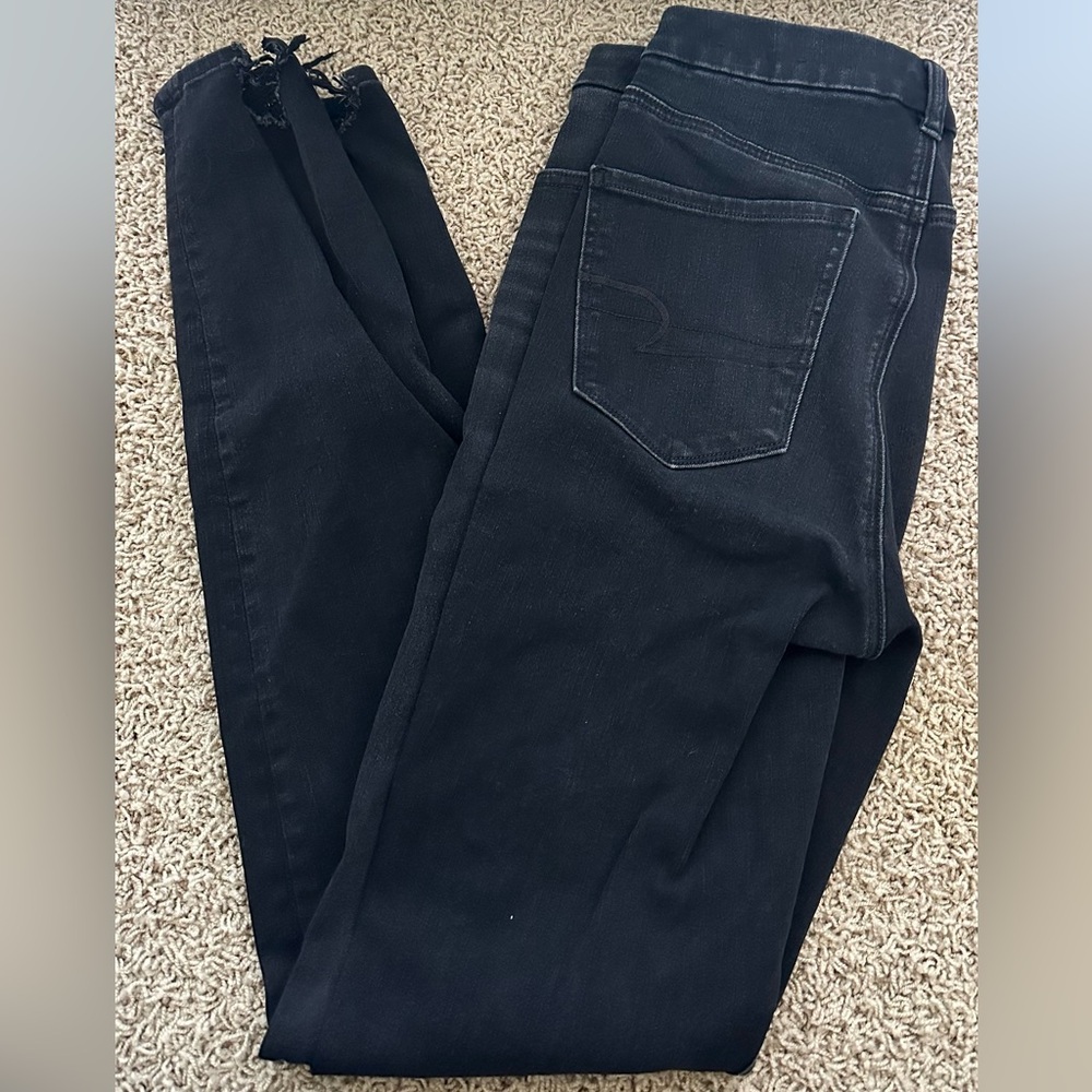 American Eagle Outfitters Women's High Rise Dark Jeans X-Long